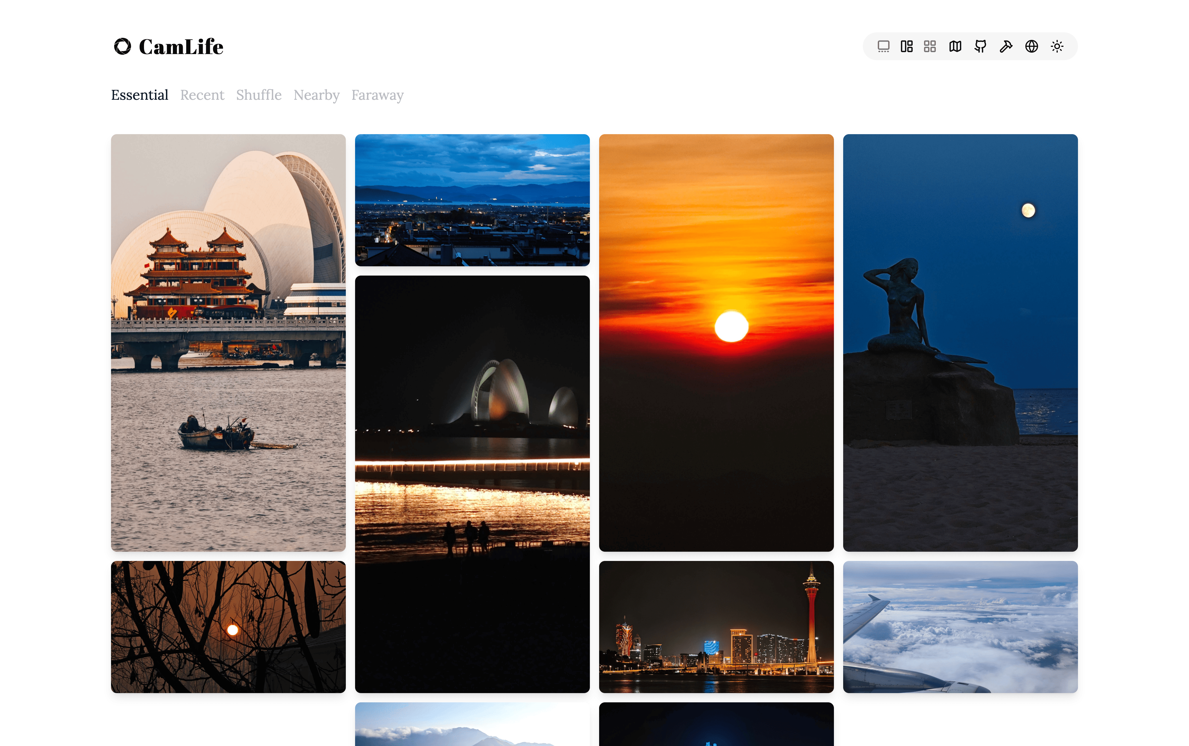 Beautiful photography portfolio layout